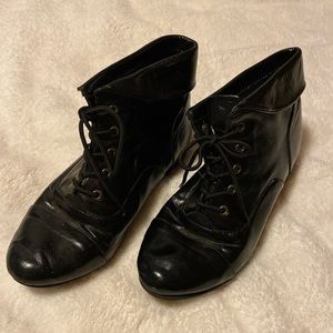 vintage black leather boots